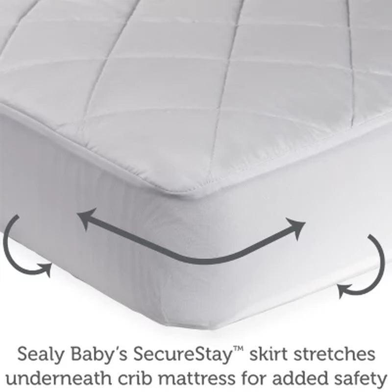 Sealy Cool Comfort Waterproof Infant/Toddler Crib Mattress Pad (52" X 28" X 8.5")