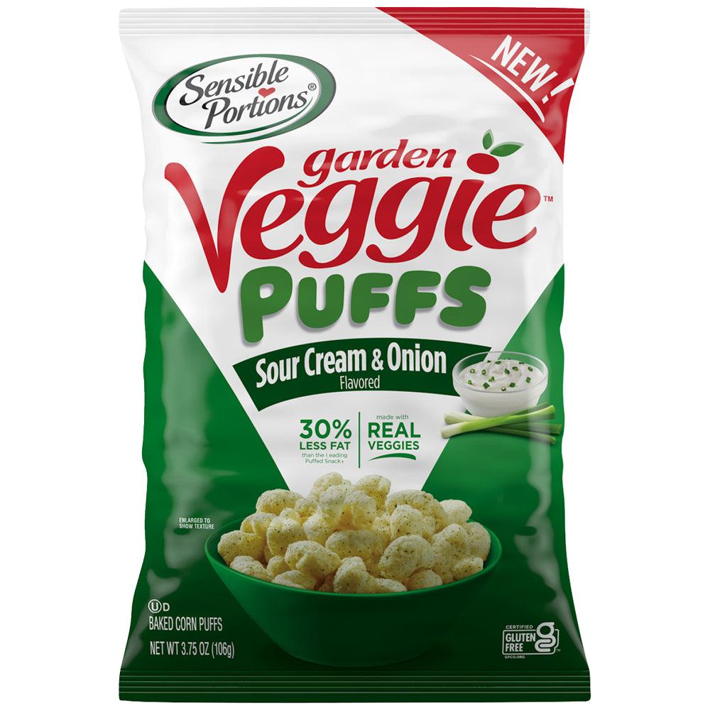 Sensible Portions Gluten-Free Sour Cream & Onion Garden Veggie Puffs, 3.75 Oz