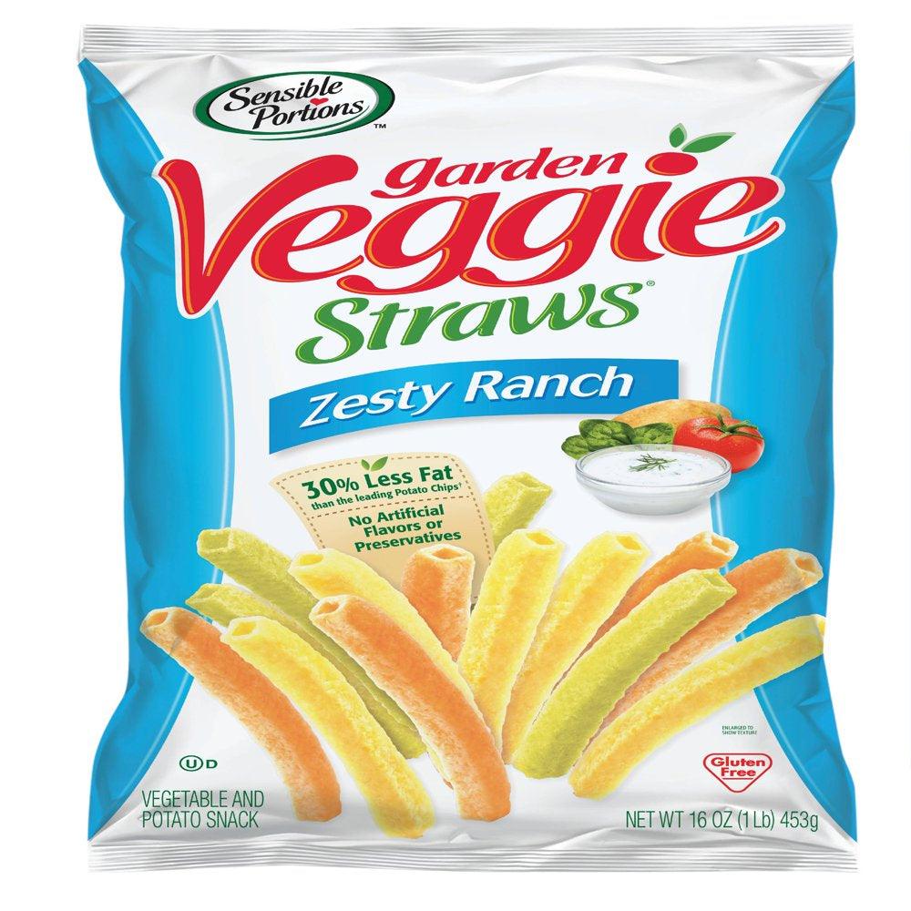 Sensible Portions Gluten-Free Zesty Ranch Garden Veggie Straws, 16 Oz.