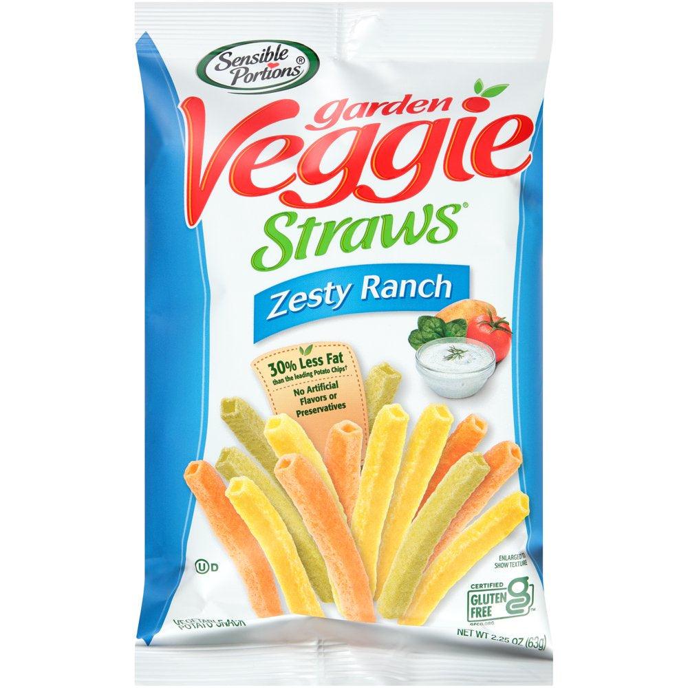 Sensible Portions Gluten-Free Zesty Ranch Garden Veggie Straws, 2.25 Oz