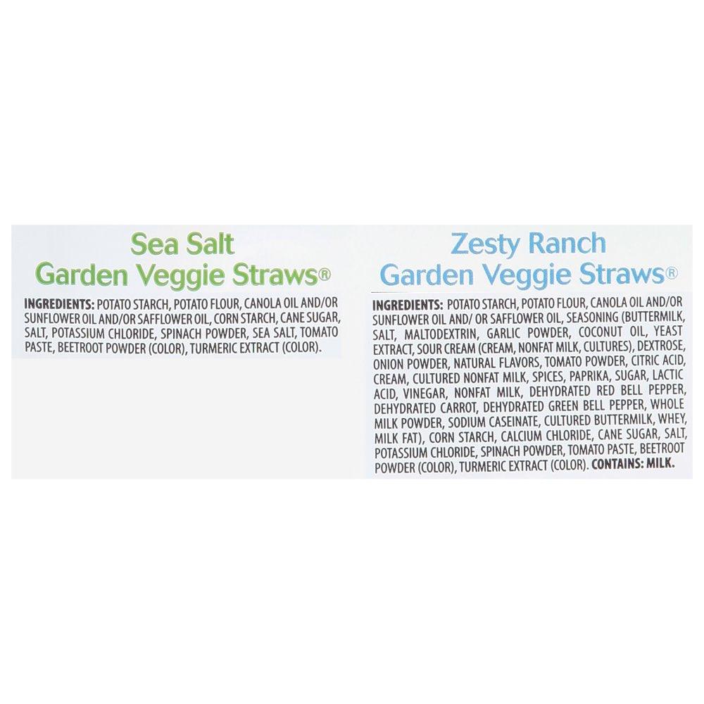 Sensible Portions Sea Salt & Zesty Ranch Garden Veggie Straws, 0.75 Oz (10 Count)