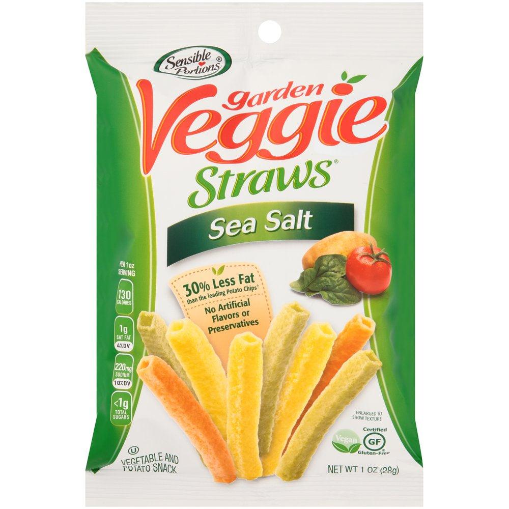 Sensible Portions Sweet & Salty Cinnamon Apple & Sea Salt Garden Veggie Straws, 0.75 Oz, 12 Count Variety Pack