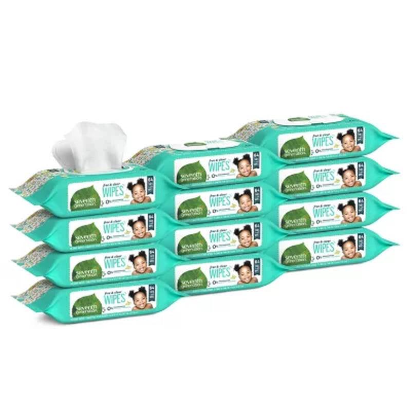 Seventh Generation Free & Clear Baby Wipes, Unscented (768 Ct.)