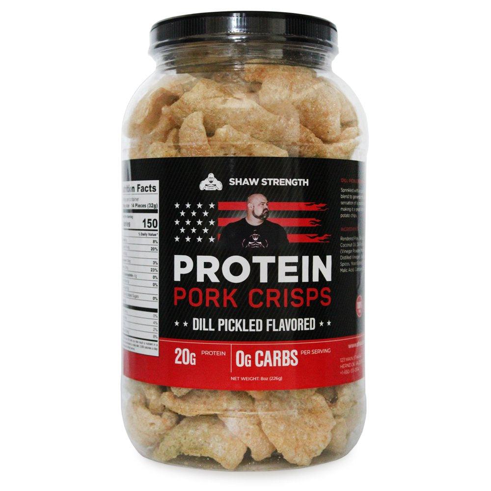 Shaw Strength Protein Pork Crisps (Dill Pickle Flavor, 8Oz)