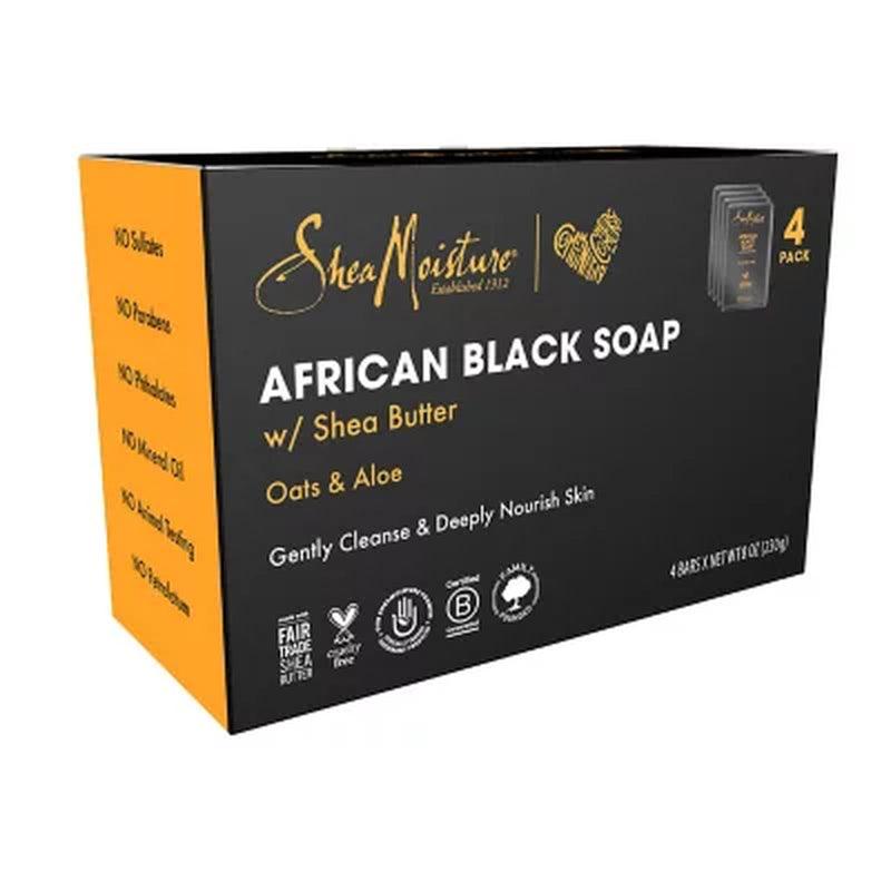 Shea Moisture African Black Soap with Shea Butter (8 Oz., 4 Pk.)