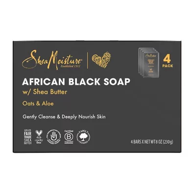 Shea Moisture African Black Soap with Shea Butter (8 Oz., 4 Pk.)