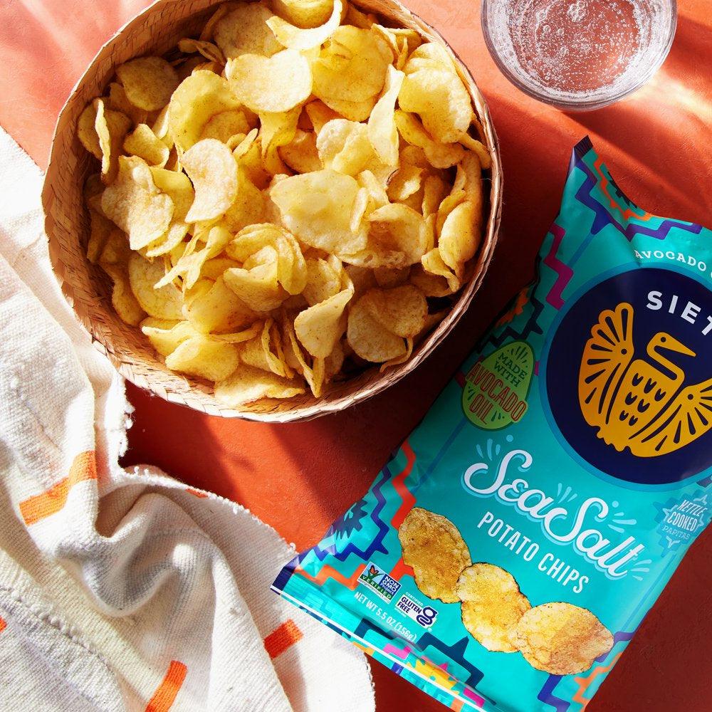 Siete Kettle Cooked Potato Chips Sea Salt - 5.5 Oz.