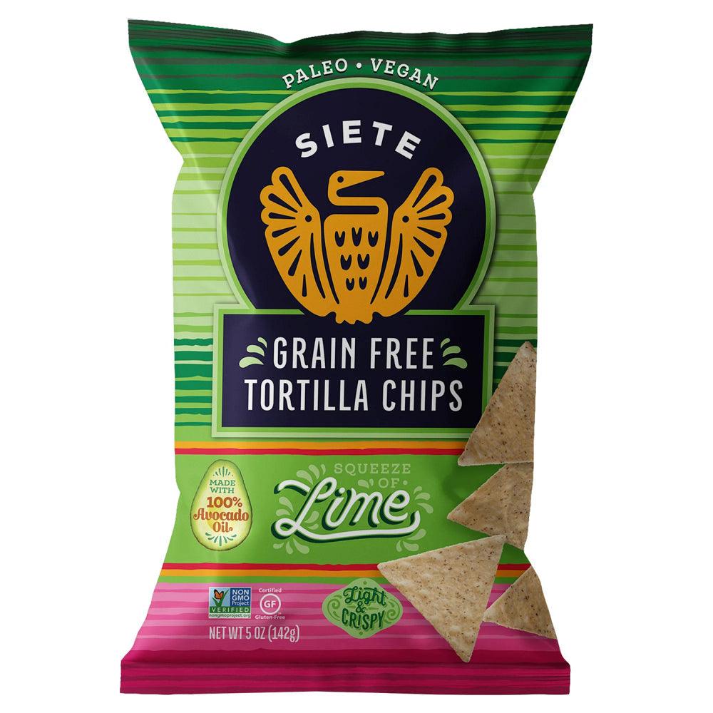 Siete Squeeze of Lime Grain Free Tortilla Chips, 5 Oz