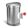 Simplehuman 16 Gal Stainless Steel Step Can & Bonus round Step Can