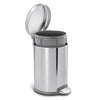 Simplehuman 16 Gal Stainless Steel Step Can & Bonus round Step Can