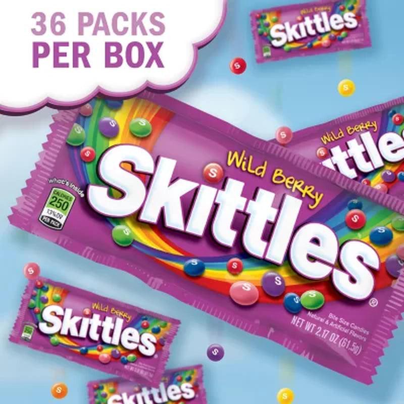 Skittles Wild Berry Fruity Chewy Candy Full Size Bulk Pack (2.17 Oz., 36 Ct.)