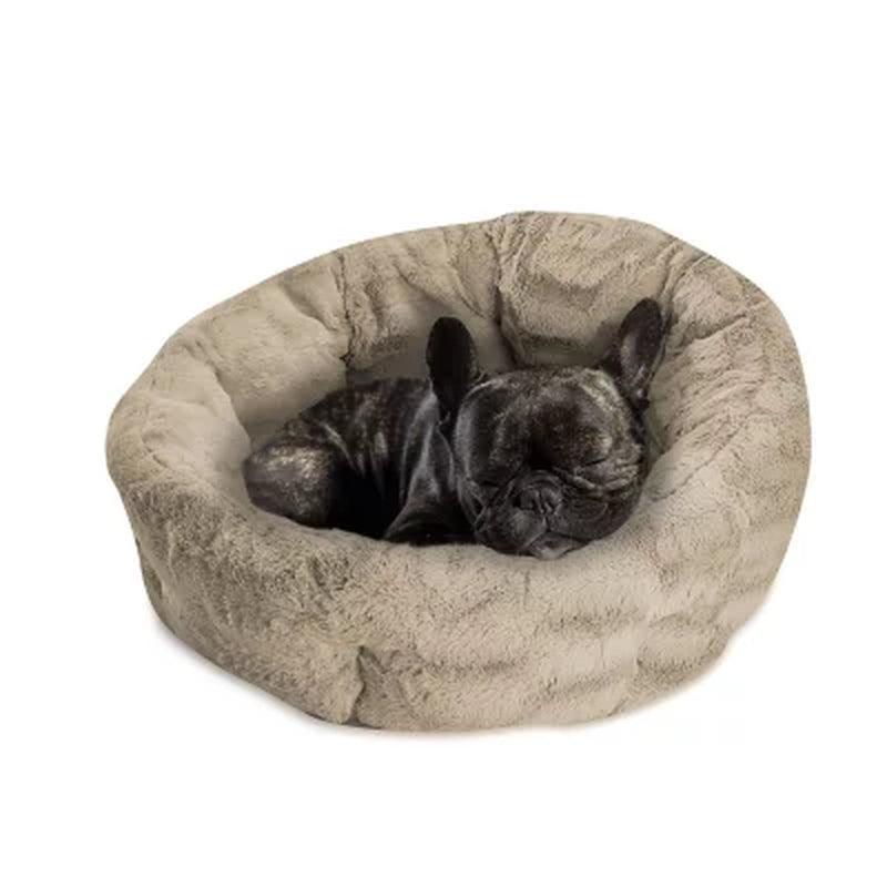 Sleepy Pet Quilted Slumber Oval round Cuddler, 22" X 22" (Choose Your Color)