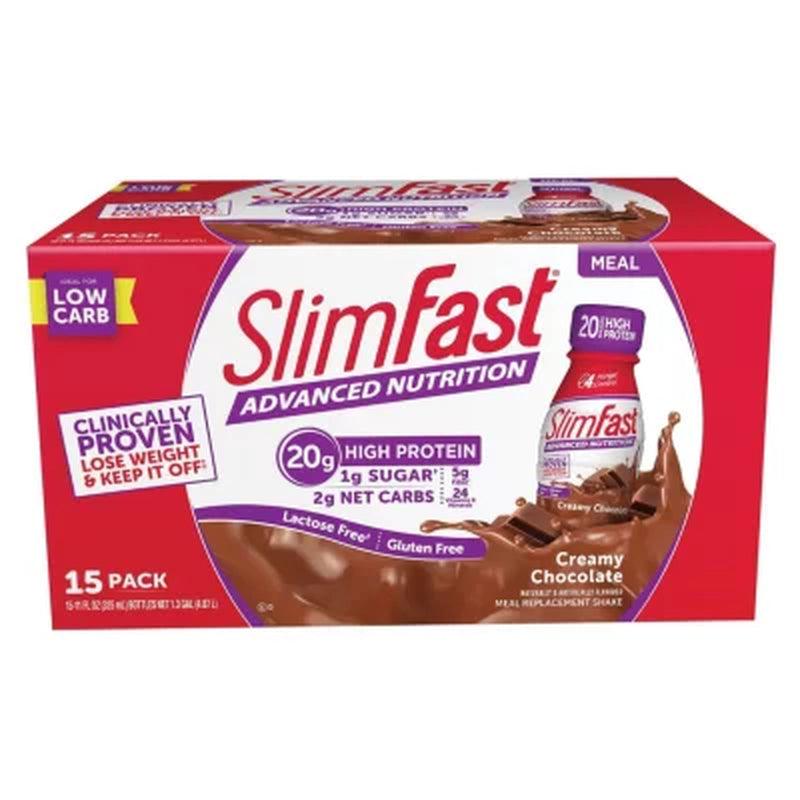 Slimfast High Protein Advanced Creamy Chocolate High Protein Ready to Drink Meal Replacement Shakes (11 Fl. Oz., 15 Pk.)