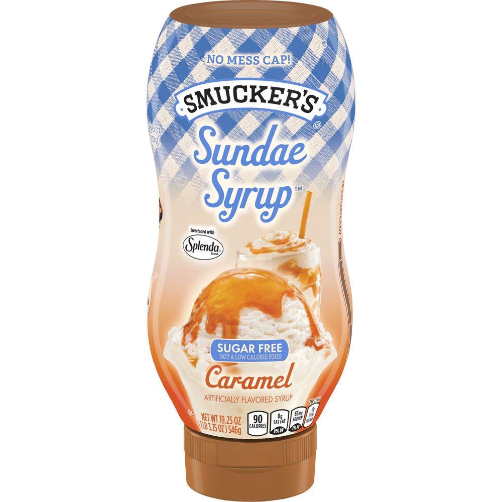 Smucker'S Sundae Syrup Sugar Free Caramel Flavored Syrup, 19.25 Ounces