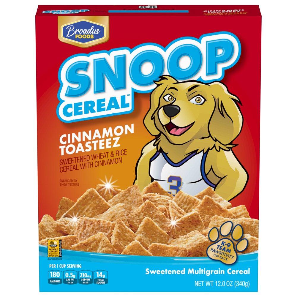 Snoop Cereal Cinnamon Toasteez Cinnamon Cereal, 12 OZ Box