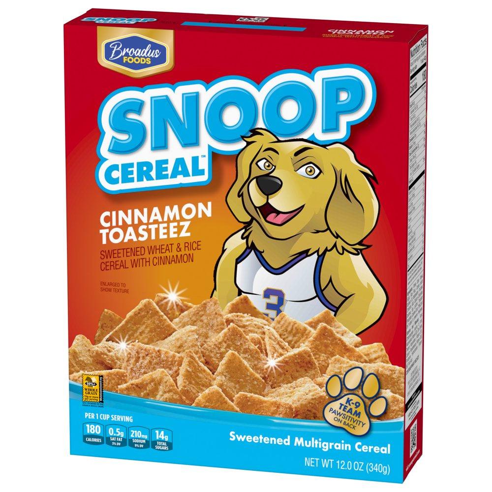 Snoop Cereal Cinnamon Toasteez Cinnamon Cereal, 12 OZ Box