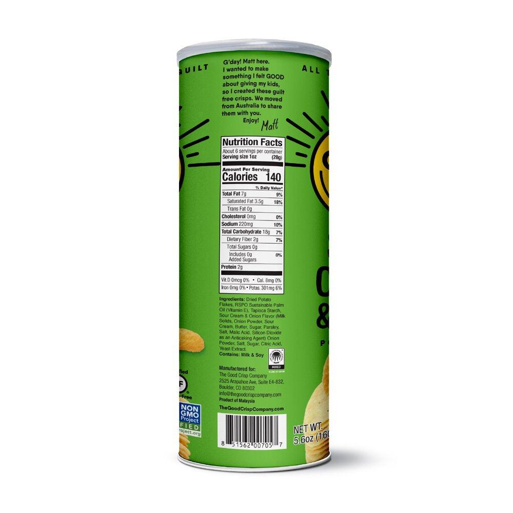 Sour Cream and Onion, Potatos Crips, 5.6 Oz