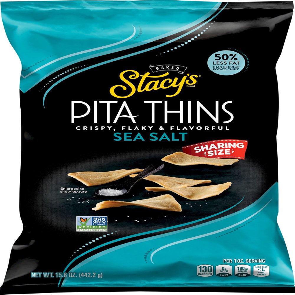 Stacy'S Baked Pita Thins Sea Salt 15.6 Oz