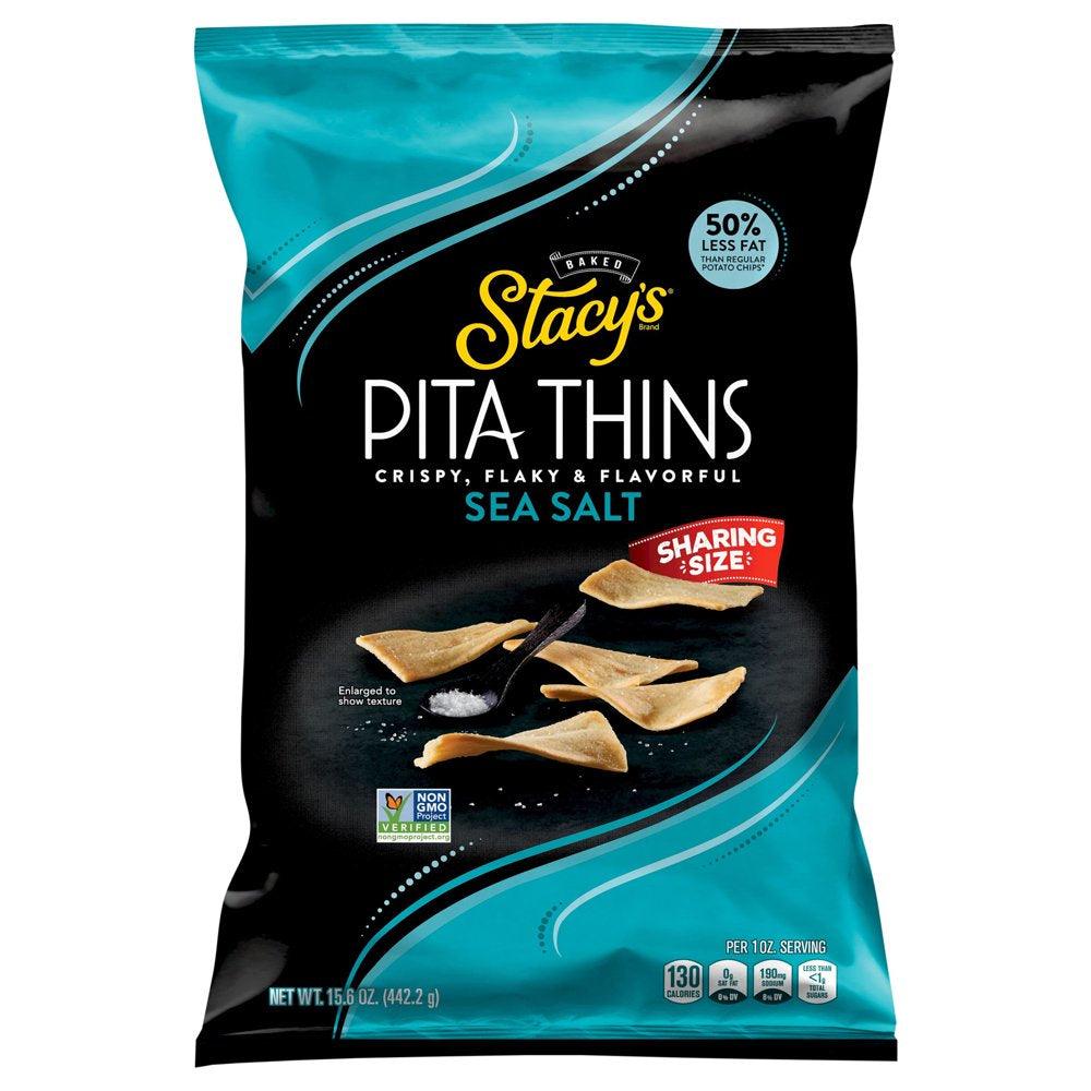 Stacy'S Baked Pita Thins Sea Salt 15.6 Oz