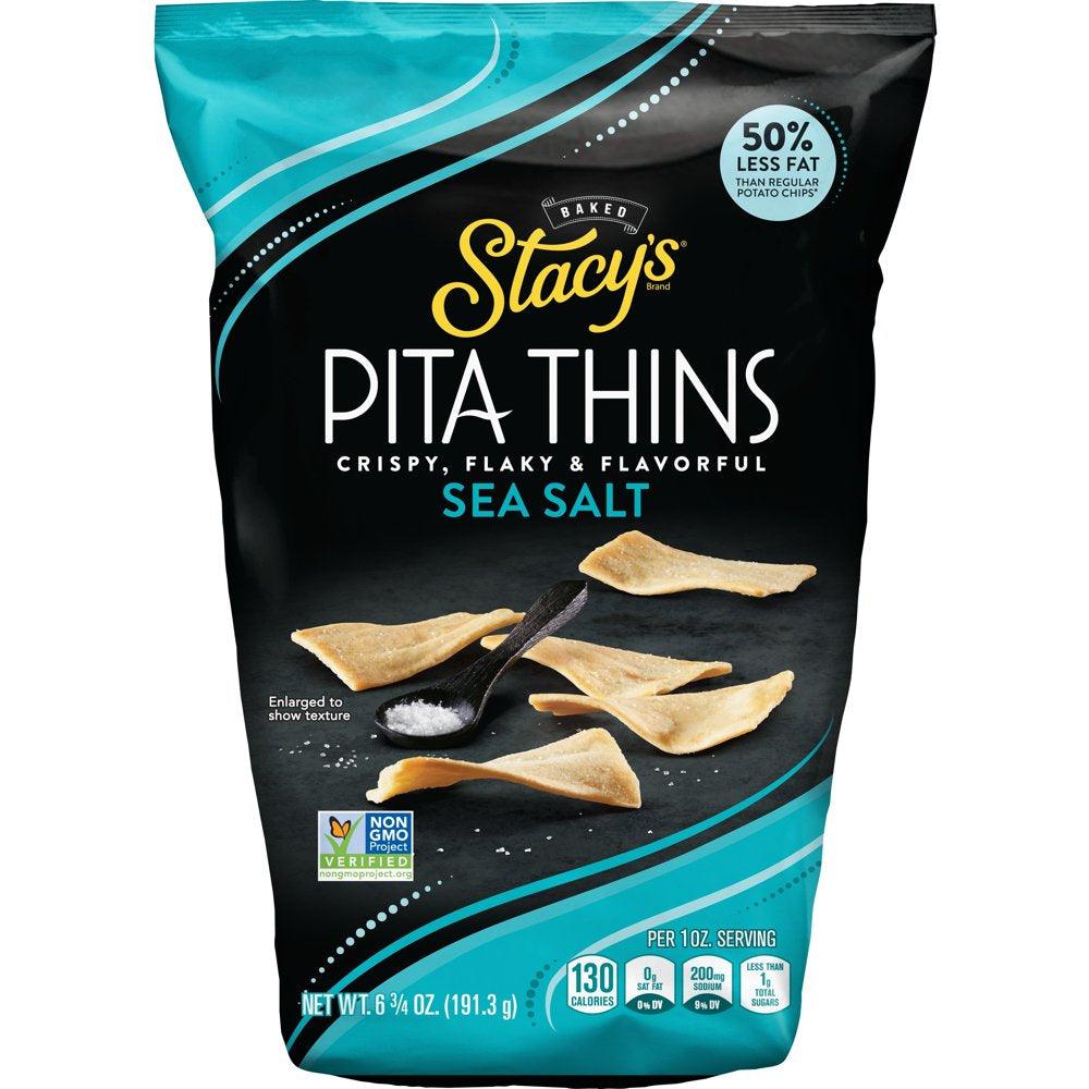 Stacy'S Pita Thins Snack, Sea Salt, 6.75 Oz Bag