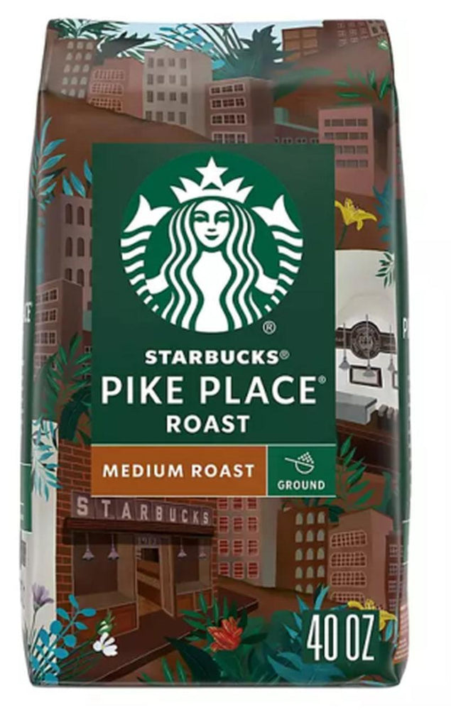 Starbucks Pike Place Medium Roast Ground Coffee 40 Oz