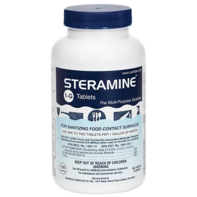 Steramine 1-G Tablets Multi-Purpose Sanitizer (150 Tablets)