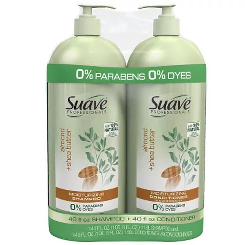 Suave Professionals Almond & Shea Butter Shampoo & Conditioner (40 Fl.Oz., 2 Pk.)