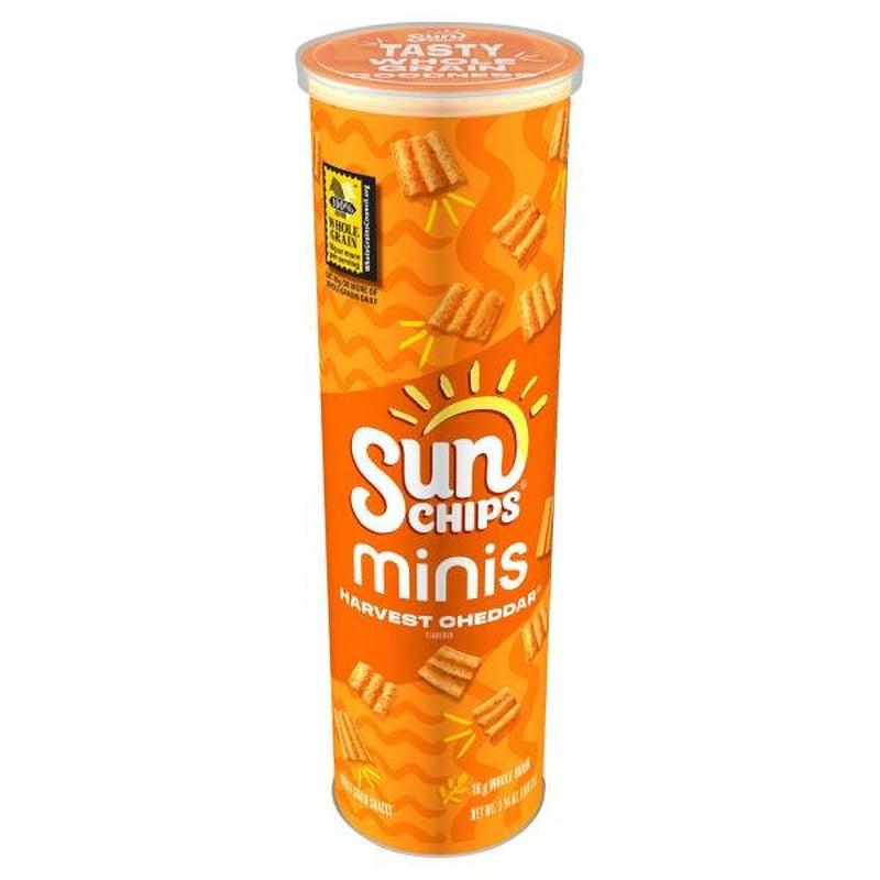 Sun Chips Whole Grain Snacks, Harvest Cheddar Flavored, Minis (2 Pack)