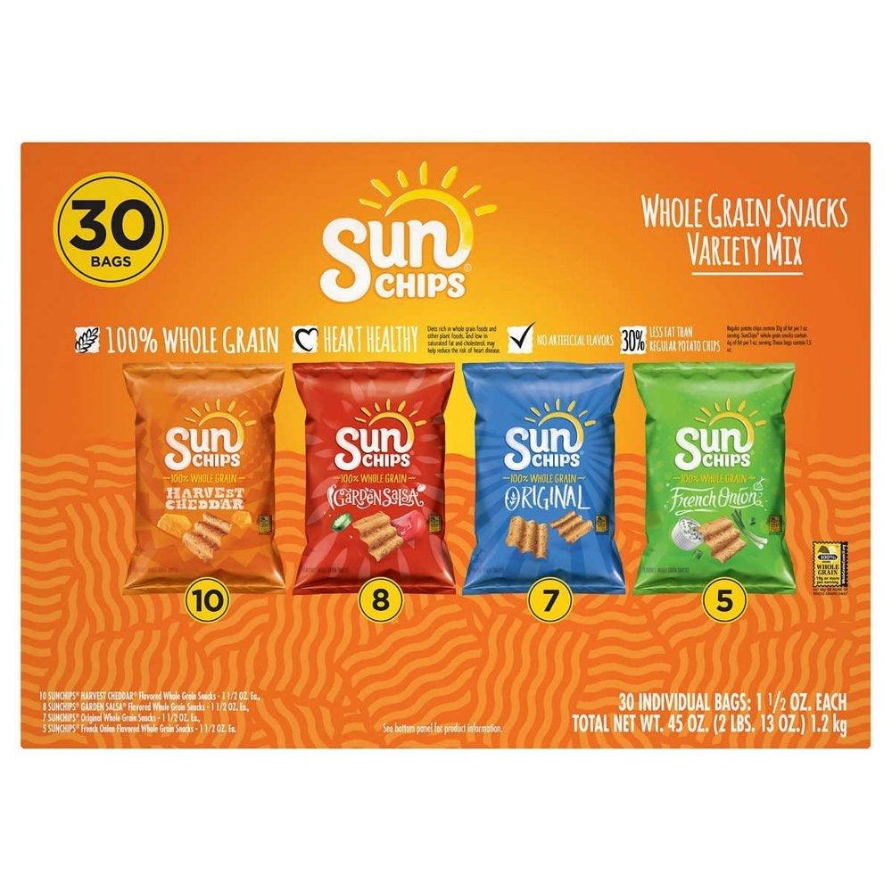 Sun Chips Whole Grain, Variety, 1.5 Ounce (30 Count)