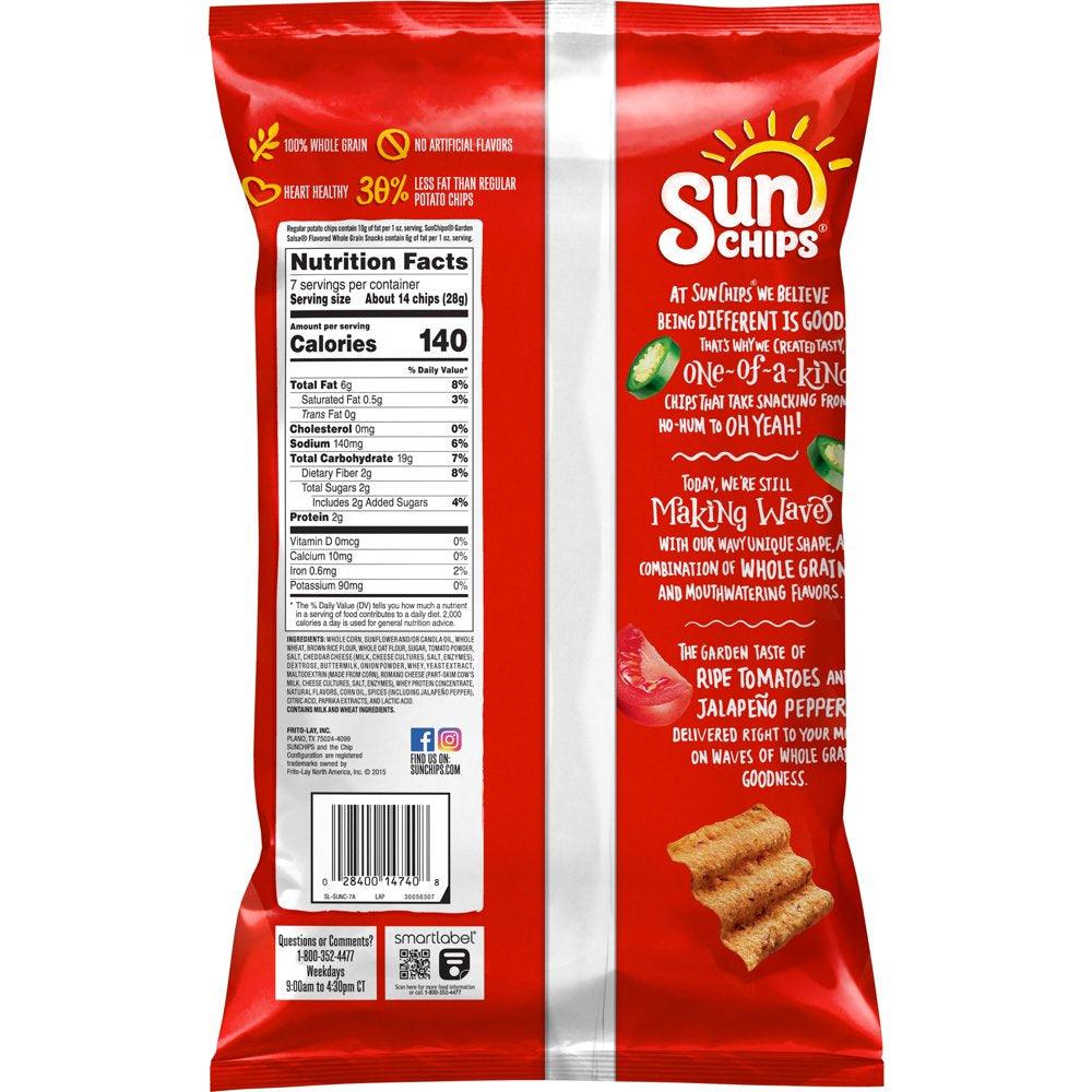 Sunchips Garden Salsa Flavored Whole Grain Snacks, 7 Oz Bag