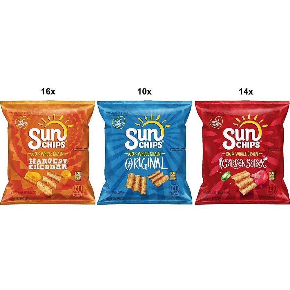 Sunchips Multigrain Chips Variety Pack, 40 Count, 1 Oz Bags