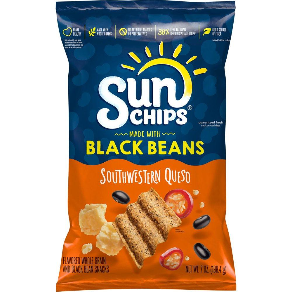 Sunchips Whole Grain, Black Bean Southwestern Queso, 7 Oz