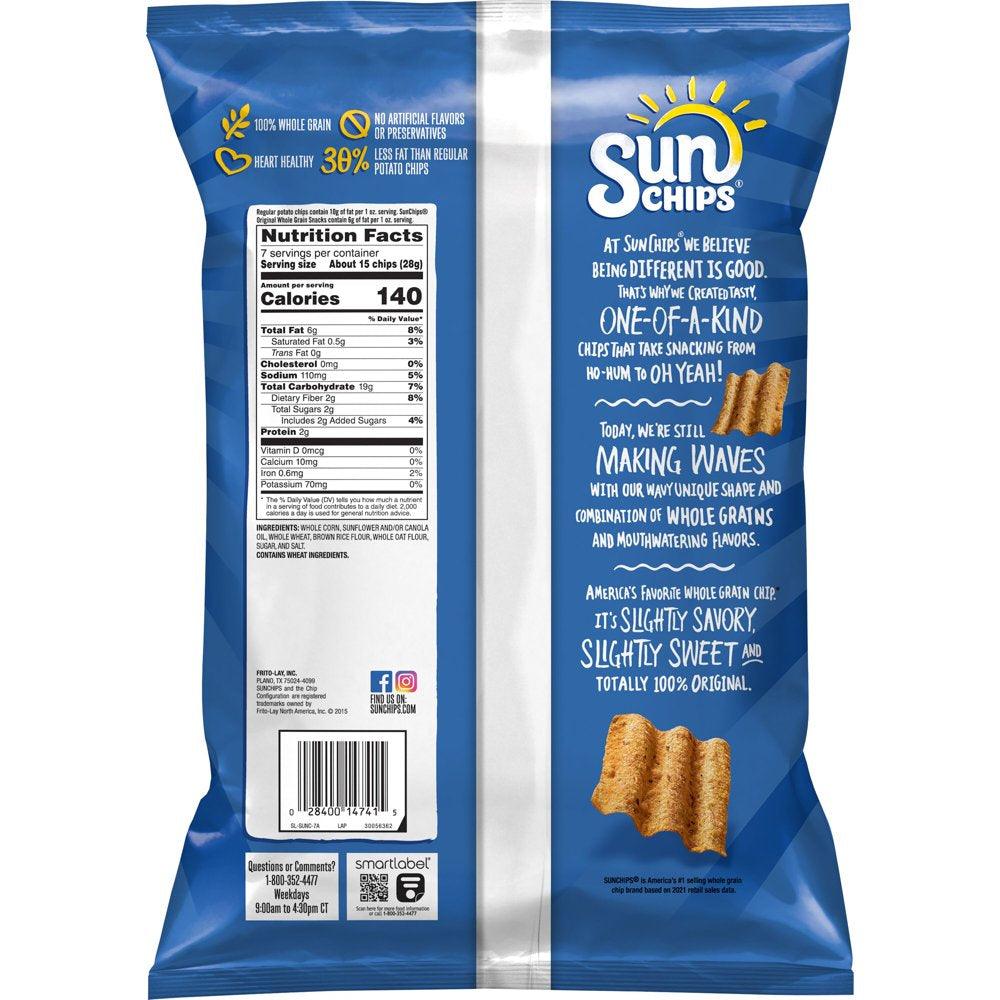 Sunchips Whole Grain Snacks, Original, 7 Oz