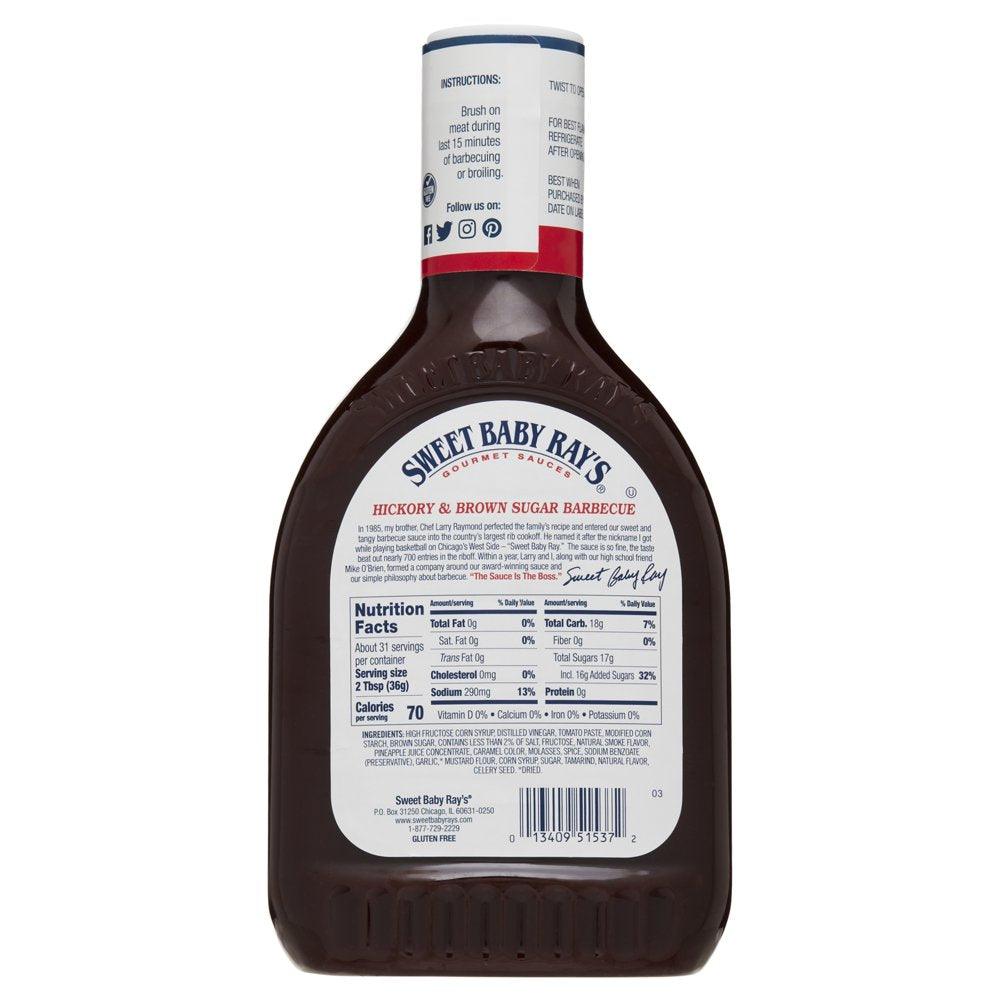 Sweet Baby Ray'S Hickory & Brown Sugar Barbecue Sauce, 40 Oz.