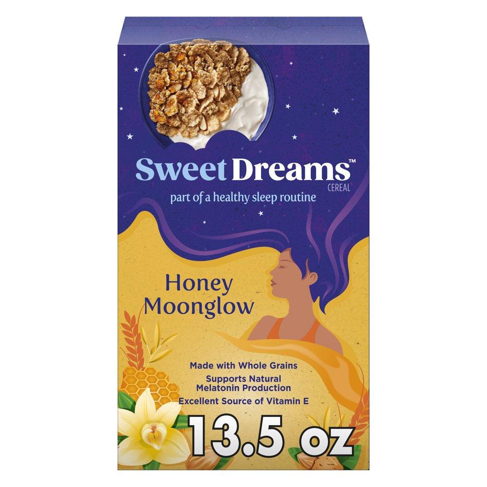 Sweet Dreams Honey Moonglow Almond Cereal, Night Time Cereal with Almonds, 13.5 OZ Box