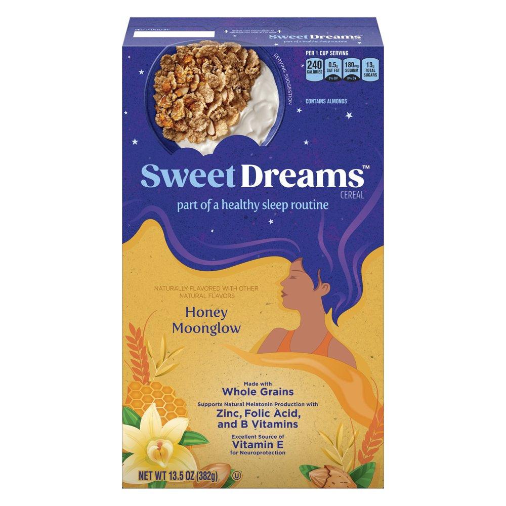 Sweet Dreams Honey Moonglow Almond Cereal, Night Time Cereal with Almonds, 13.5 OZ Box