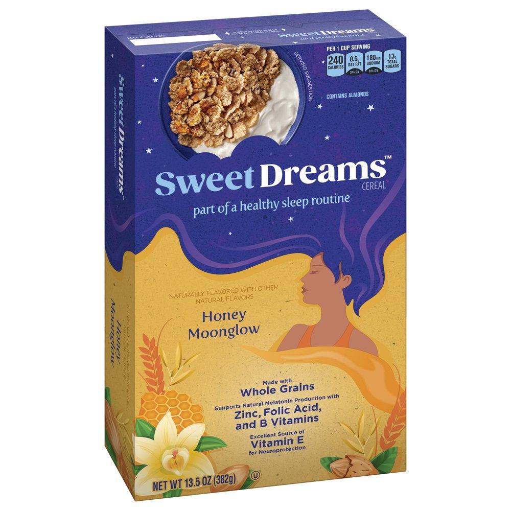 Sweet Dreams Honey Moonglow Almond Cereal, Night Time Cereal with Almonds, 13.5 OZ Box