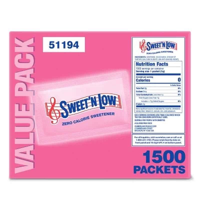 Sweet'N Low Zero-Calorie Sweetener Packets (1,500 Ct.)