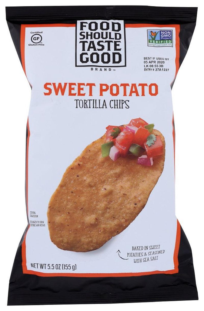 Sweet Potato Tortilla Chips - Sweet Potato - Case of 12 - 5.5 Oz.