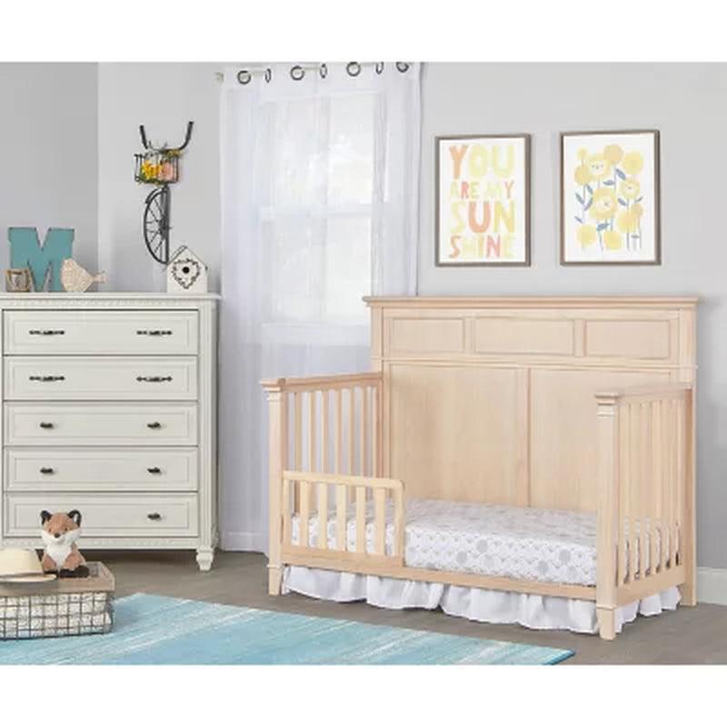 Sweetpea Baby Dover 4-In-1 Convertible Crib, Vintage White Oak