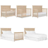 Sweetpea Baby Dover 4-In-1 Convertible Crib, Vintage White Oak