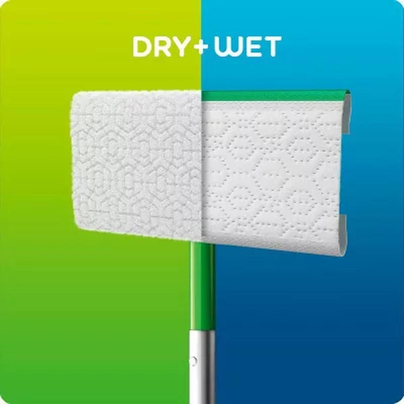 Swiffer Sweeper Dry + Wet Sweeping Kit (1 Sweeper, 14 Dry Cloths, 6 Wet Cloths)