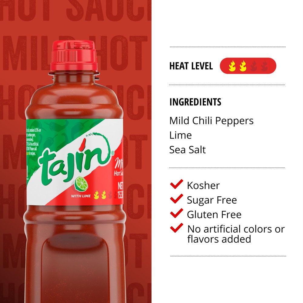 Tajín Mild Hot Sauce, Mildly Spicy, Wild Flavor, Savory and with Lime, 15.38 Oz