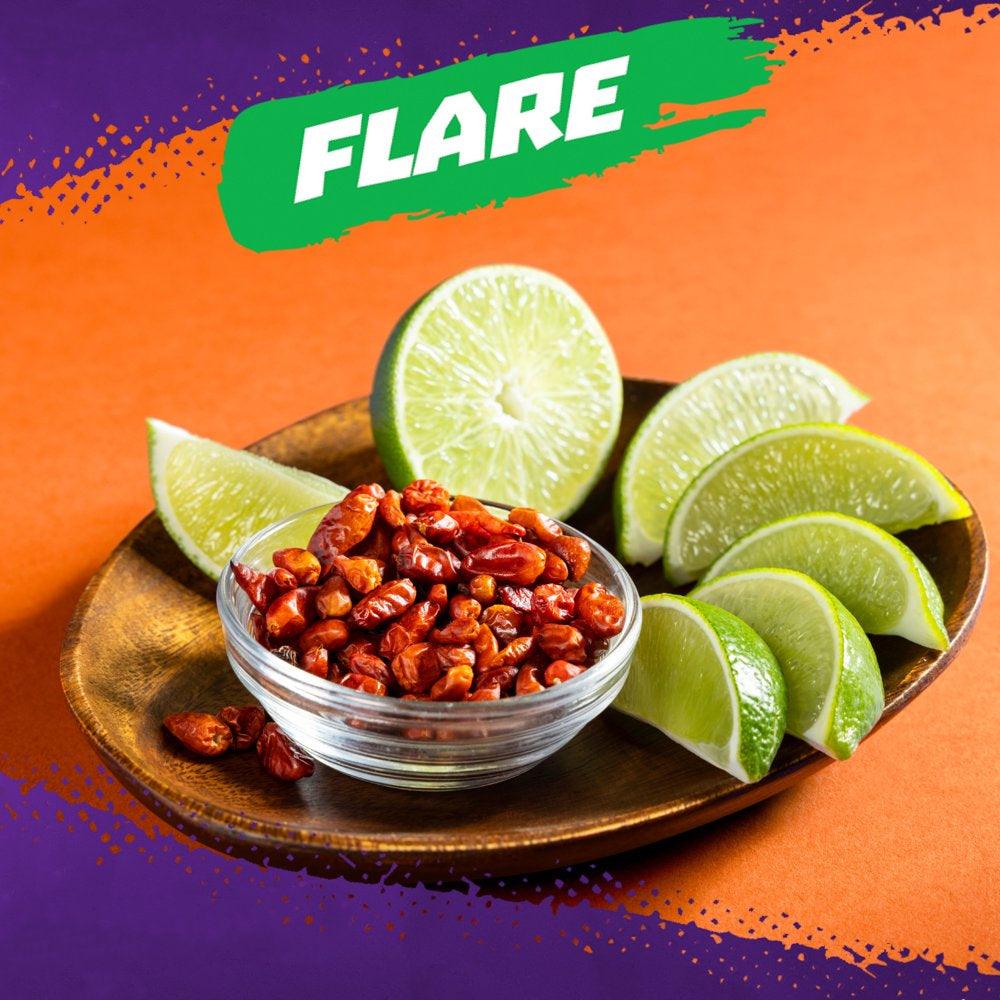 Takis Flare Hot Nuts 3.2 Oz Pouch, Chili Pepper & Lime Flavored Spicy Double-Crunch Peanuts