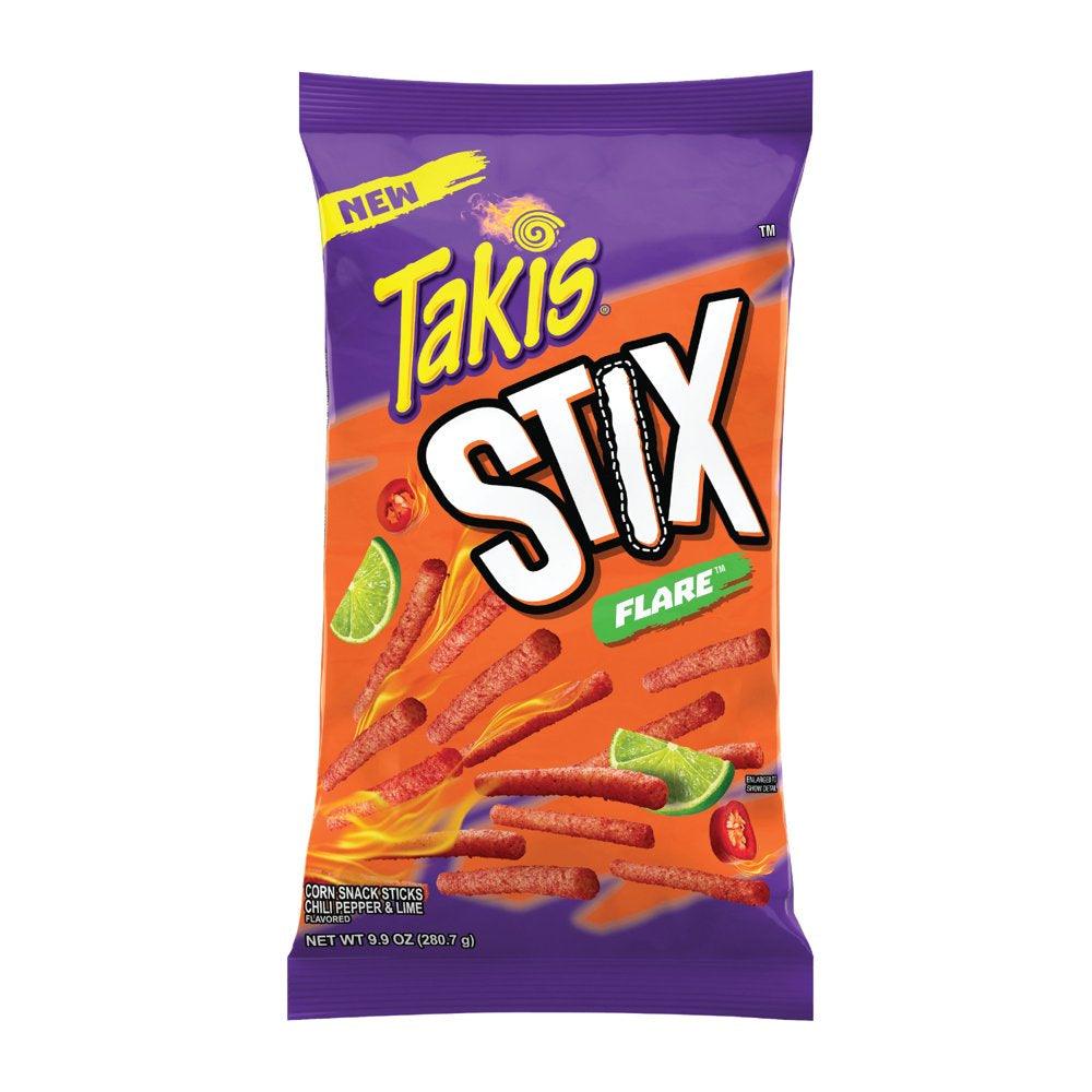 Takis Flare Stix 9.9 Oz Bag, Chili Pepper & Lime Flavored Spicy Corn Chips