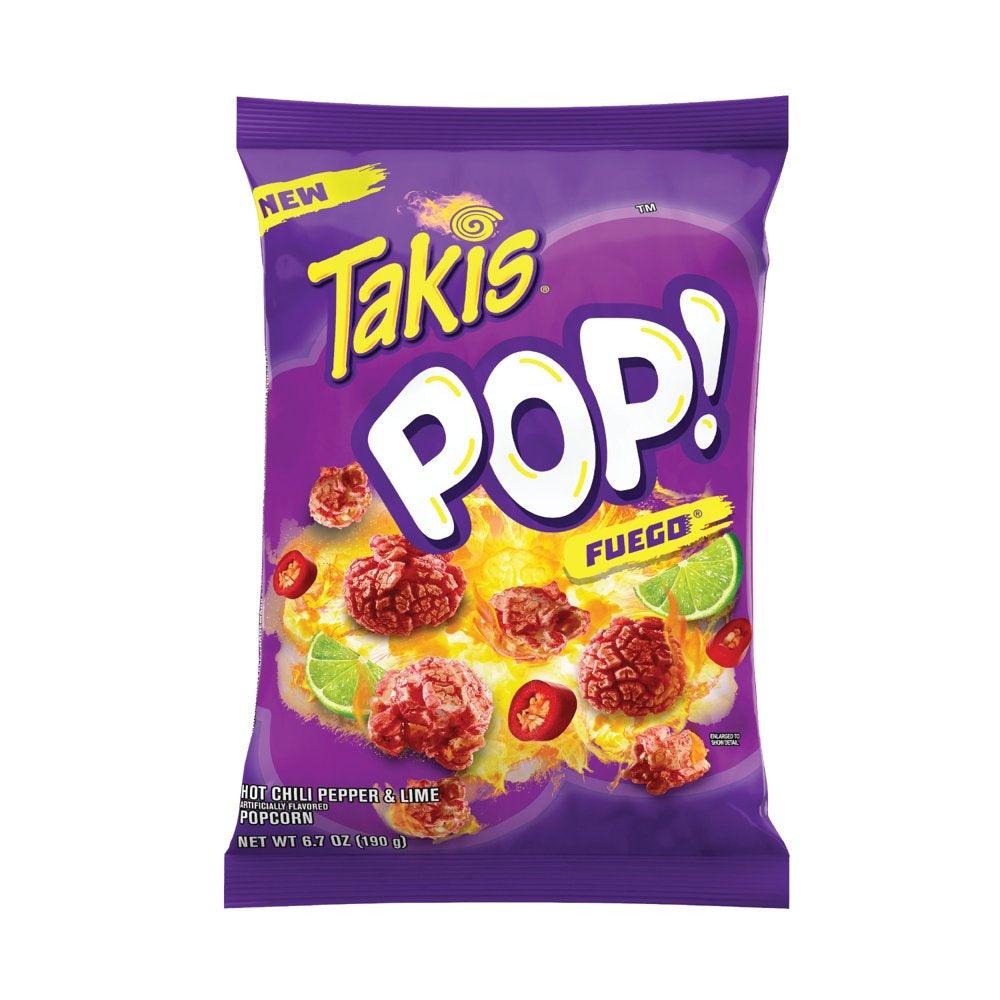 Takis Fuego Pop! 6.7 Oz Bag, Hot Chili Pepper & Lime Flavored Spicy Ready-To-Eat Popcorn