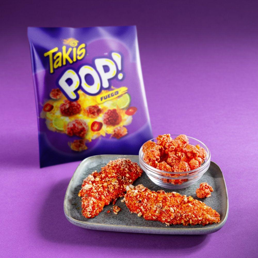 Takis Fuego Pop! 6.7 Oz Bag, Hot Chili Pepper & Lime Flavored Spicy Ready-To-Eat Popcorn