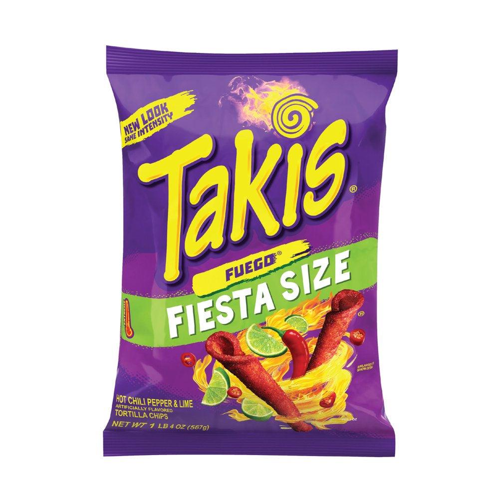 Takis Fuego Rolls 20 Oz Fiesta Bag, Hot Chili Pepper & Lime Flavored Spicy Tortilla Chips