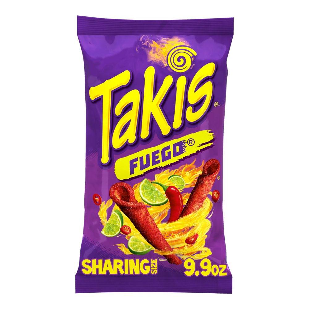 Takis Fuego Rolls 9.9 Oz Bag, Hot Chili Pepper & Lime Flavored Spicy Tortilla Chips