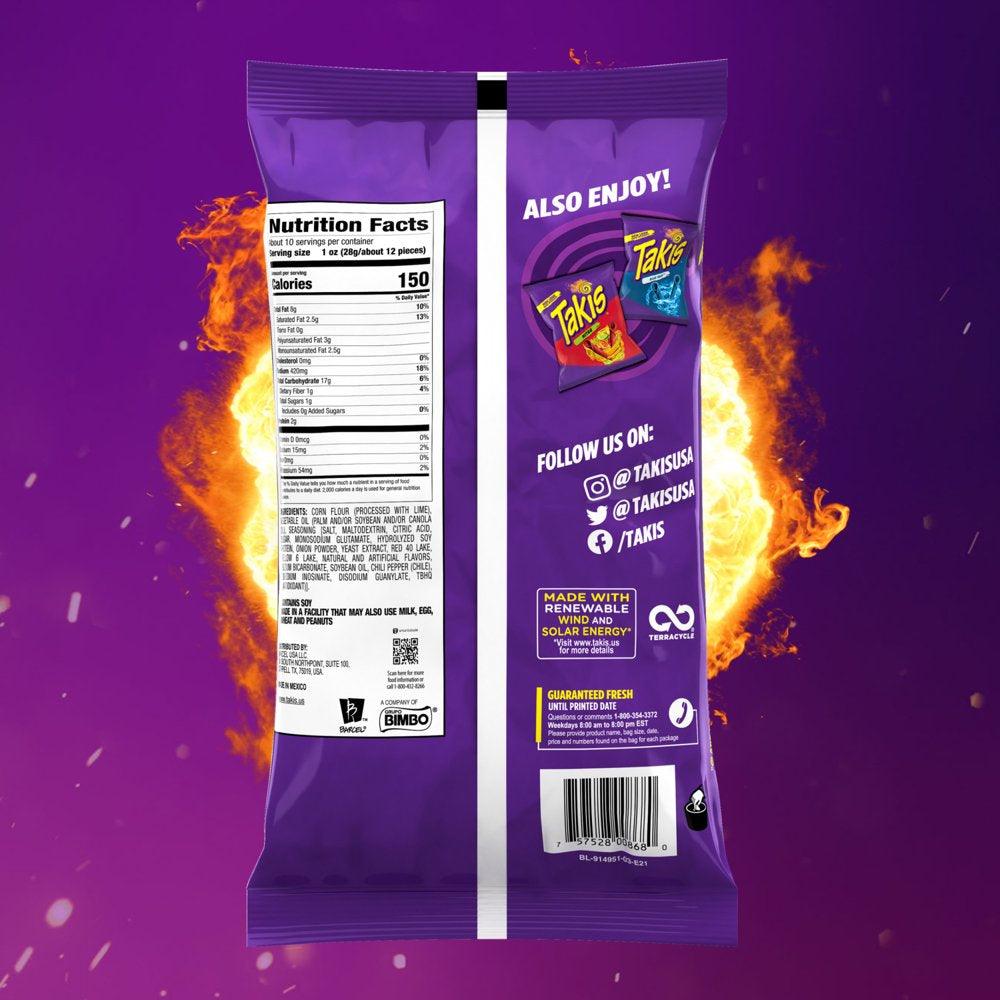 Takis Fuego Rolls 9.9 Oz Bag, Hot Chili Pepper & Lime Flavored Spicy Tortilla Chips